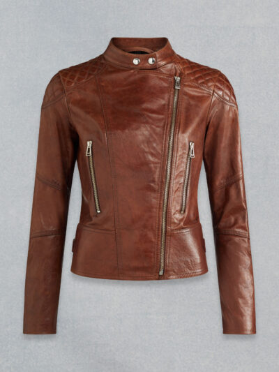 Glide Jacket Cognac Waxed Brown Leather