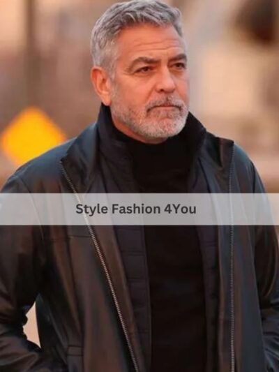 George Clooney Wolves 2024 Black Leather Jacket